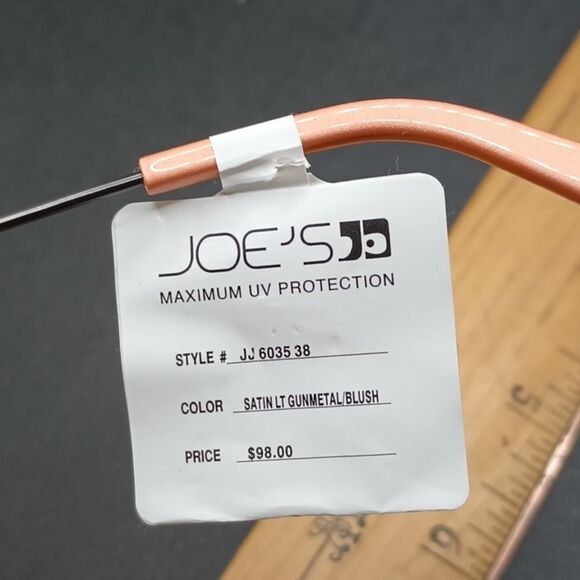 JOE'S jeans gunmetal blush round sunglasses retro specs - Picture 4 of 5